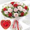Bouquet de 18 rosas Ecuatorianas y Caja de Bombones