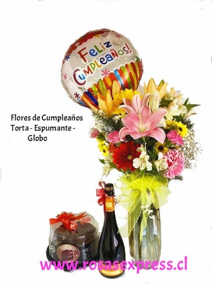 FLORES DE CUMPLEAÑOS EN SANTIAGO CHILE . (2)