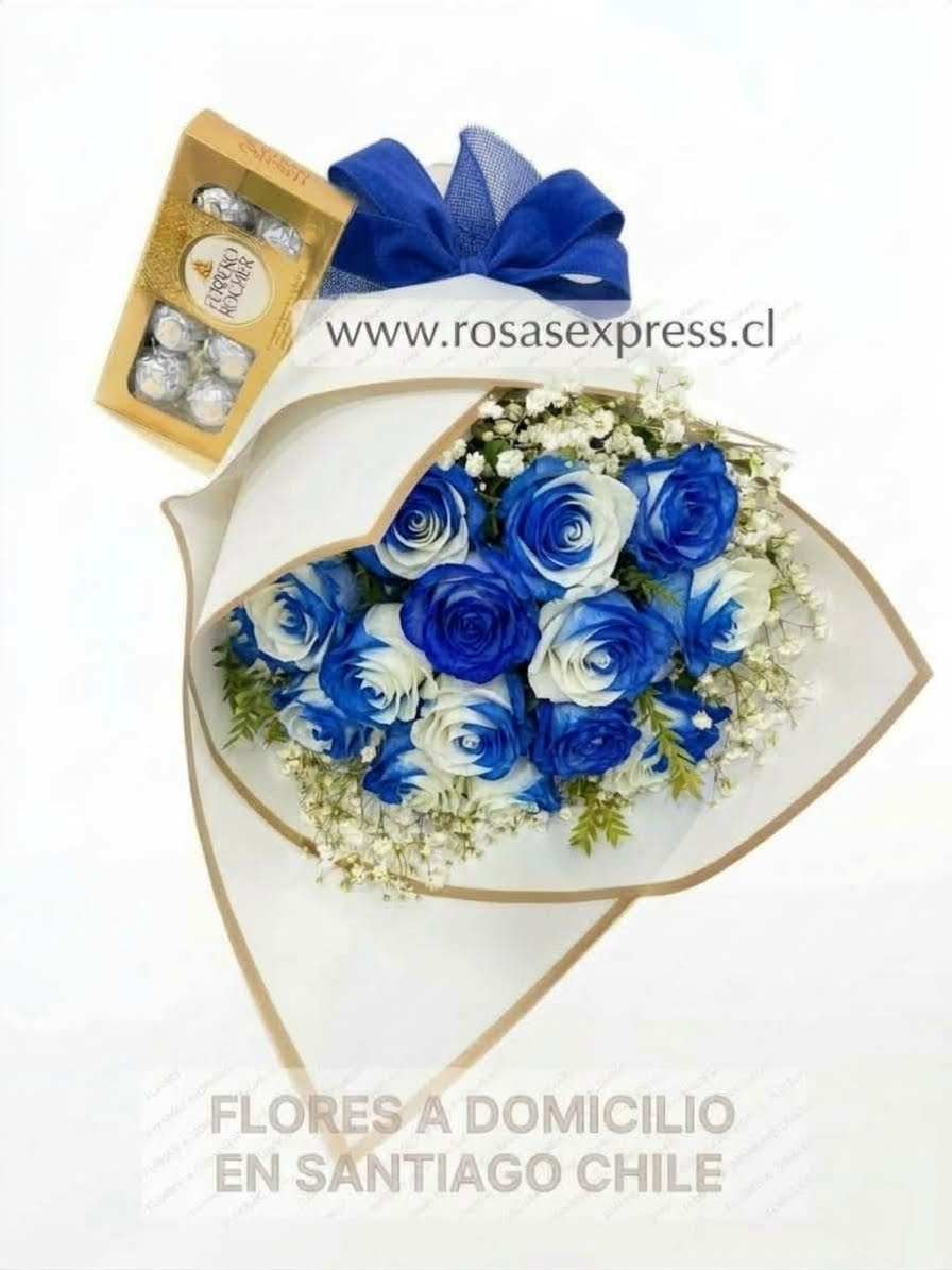 ROSAS AZUL A DOMICILIO EN SANTIAGO CHILE